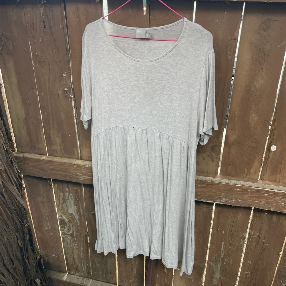 ASOS Tan Heathered Jersey Cotton Short T Shirt Dress Size 6